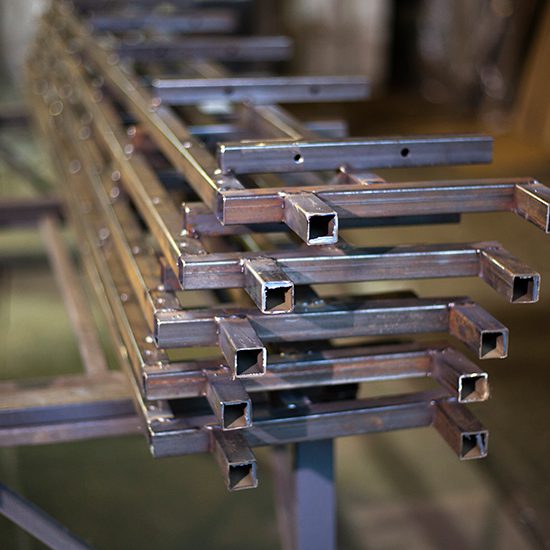 Corrimão externo em tubos de aço inox